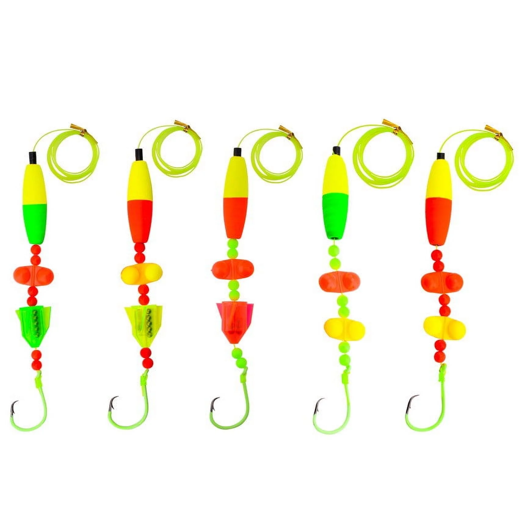5pcs Catfish Rigs, Fishing Rigs for Bank Fishing, High Carbon Steel Circle Hooks 6/0 8/0 10/0