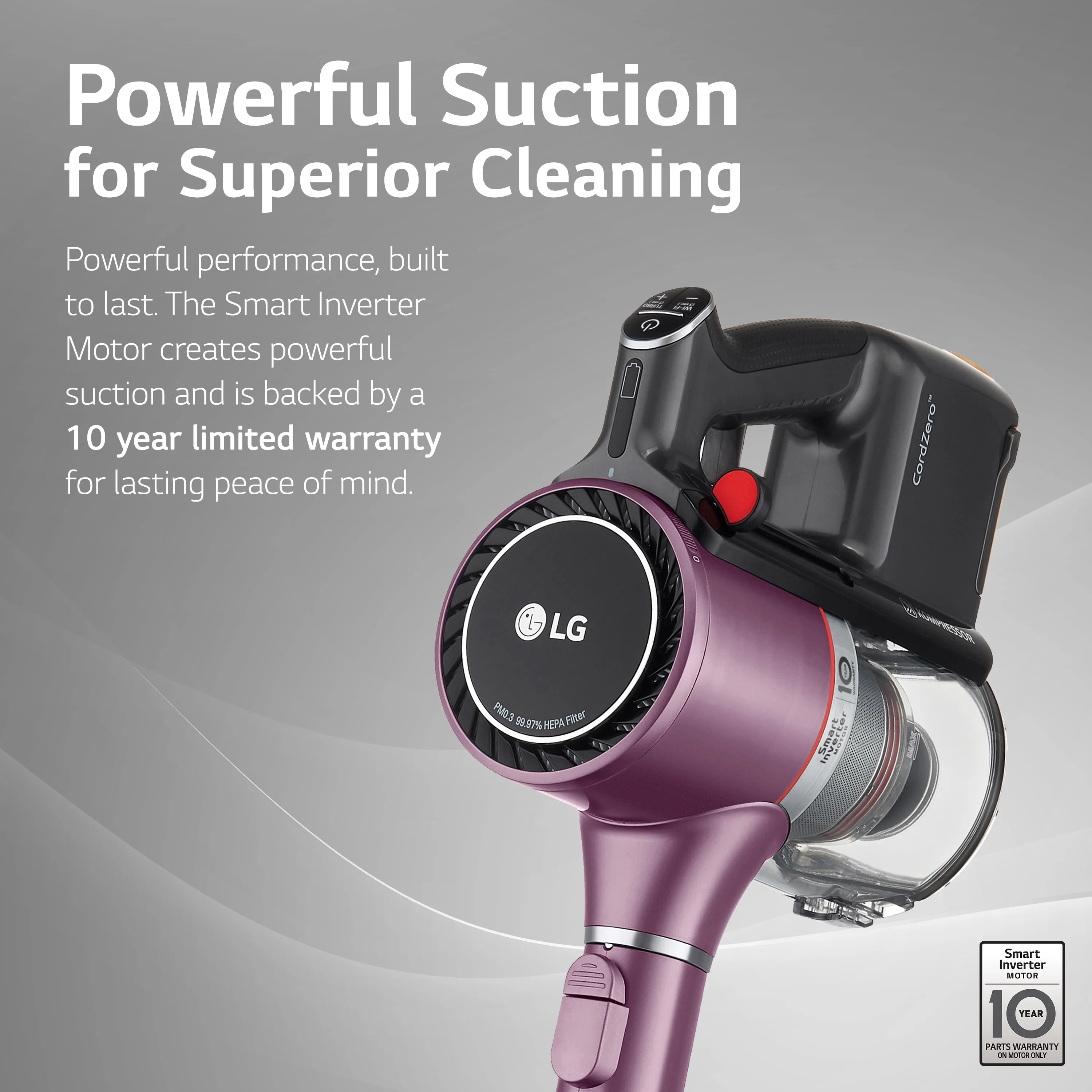 LG Cord Zero A9 Kompressor Cordless Stick Vacuum - A927KVMS