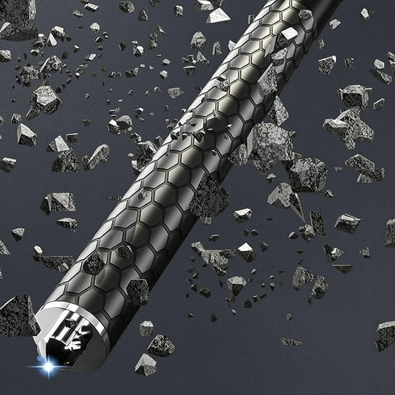 PANGJIGUIBA 2024New Enhanced Automatic Retractable Hiking Stick Auto Pop-up Enhanced Retractable Multi-Tool Walking Hiking Stick 3 Sections Trekking Poles with Sleeves and Tail Ropes Non-Sl