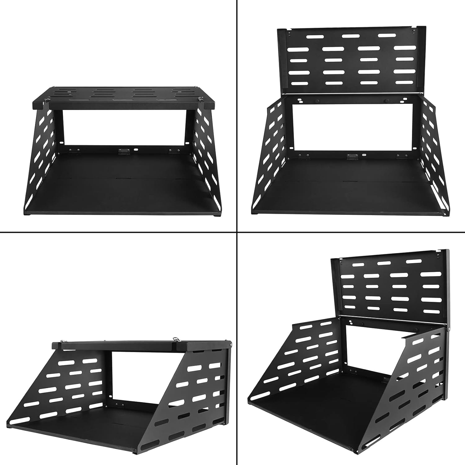 Hooke Road 2-Tier Wrangler Tailgate Table Foldable Camping Cargo Shelf Compatible with Jeep Wrangler JK & JL & Unlimited 07-22