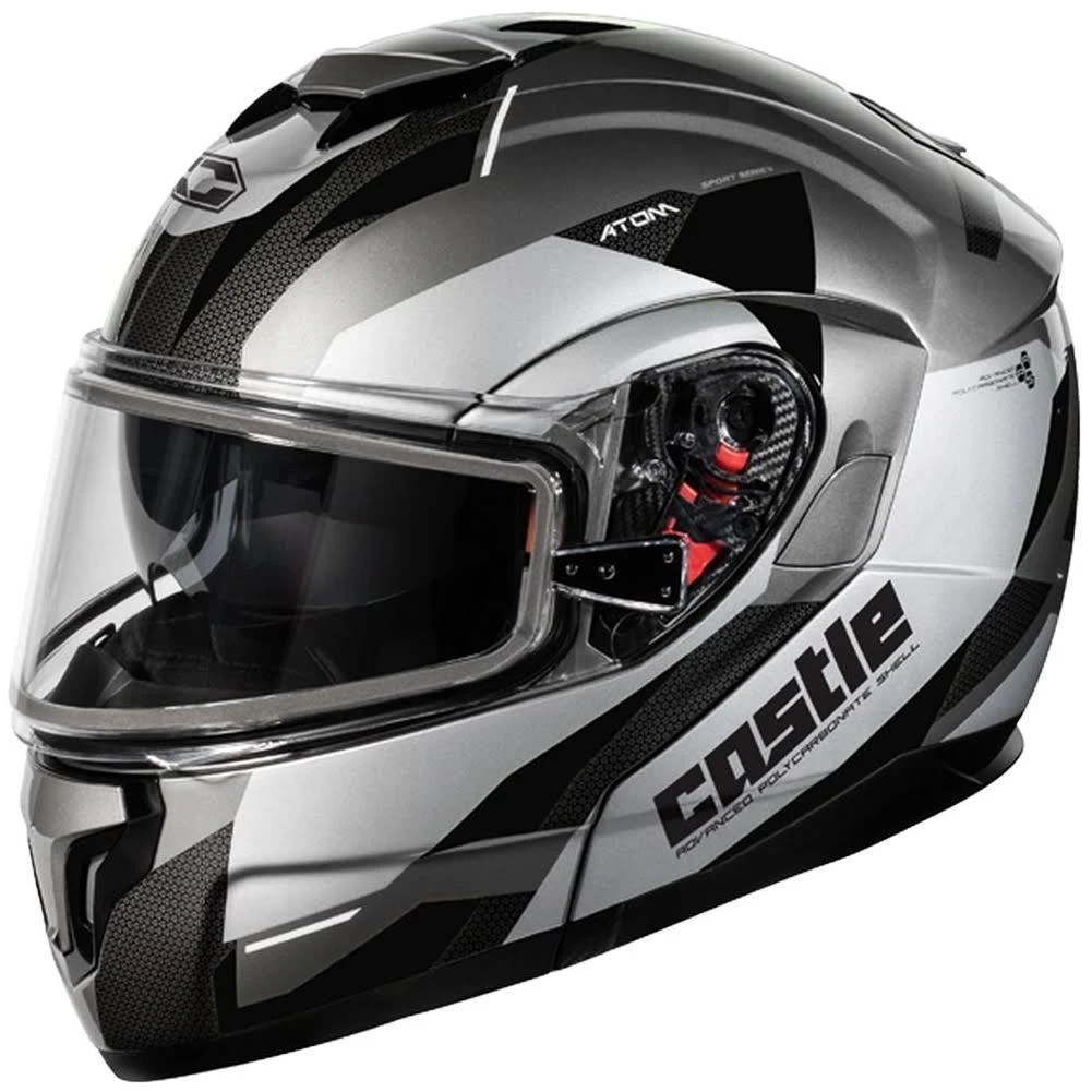 Castle x Atom SV Transcend Modular Snow Helmet W/DUAL Lens Shield Black Medium