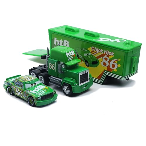 Car Toy 2 3 Truck and Car Set, 1:55 Diecast Model Mini Vehical, Compact Portable & Collectible Car Toys for Kids Boy Birthday