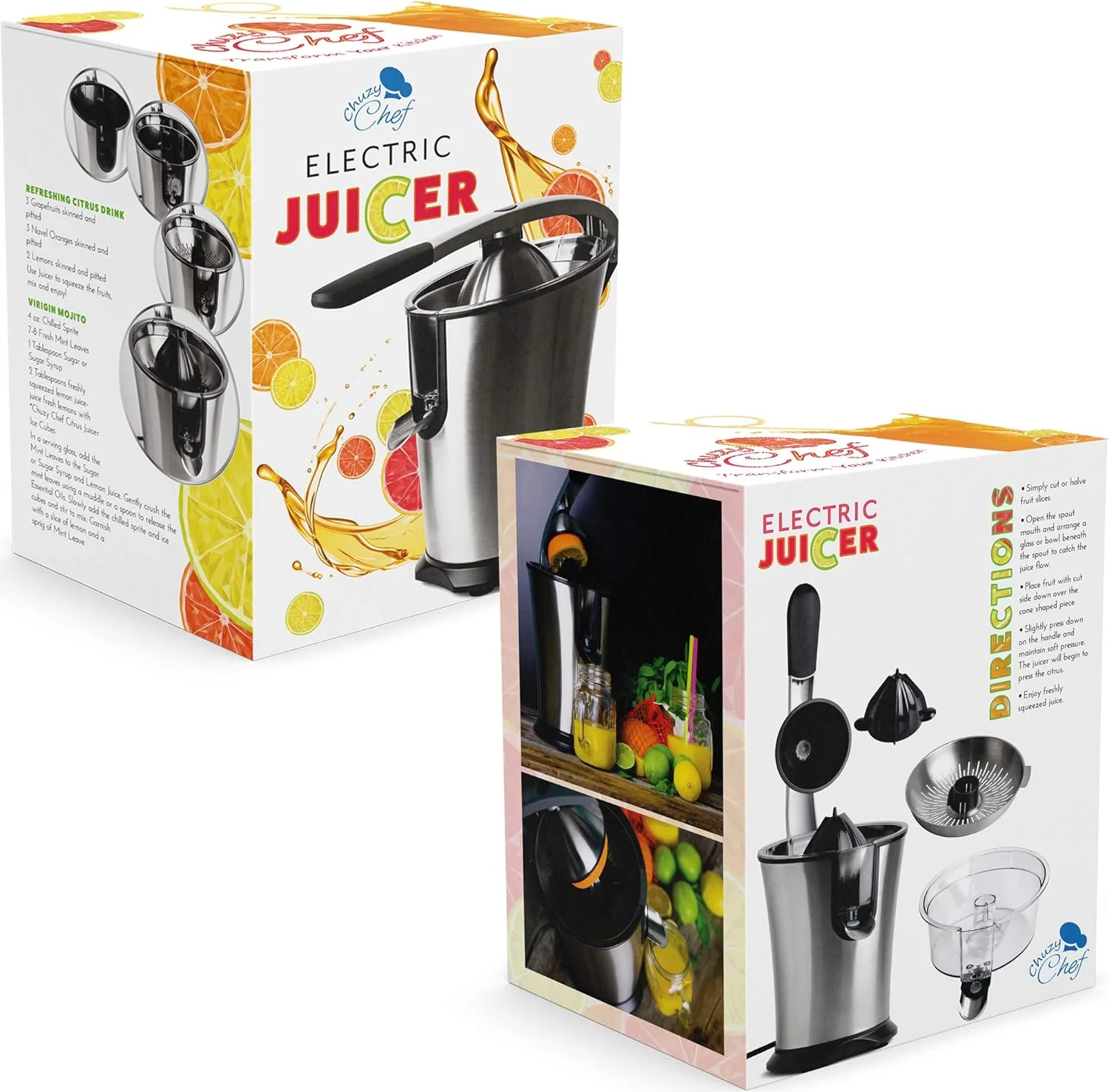 Electric Citrus Juicer Fruit Machines - Stainless Steal Electric Citrus Juicers Machine Fruit Squeezer Orange Lemon Lime Electric Citrus Juicers Extractor With Anti - Drip Citrus Press 300 Watt Motor