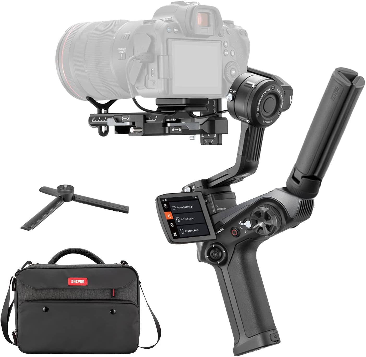 ZHIYUN Weebill 2 SE, 3-Axis Handheld Gimbal Stabilizer for DSLR Mirrorless Cameras for Sony Nikon Canon Panasonic Lumix BMPPC 6K, Double Tripod, Foldable Full-Color Touchscreen