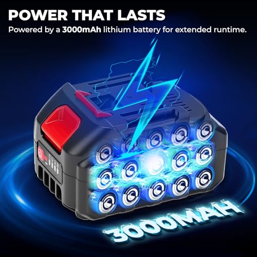 Newhai Electric Bone Saw Machine Handheld Cordless Butcher Saw with 4 Blades Battery Powered 3000mAh for Home Use