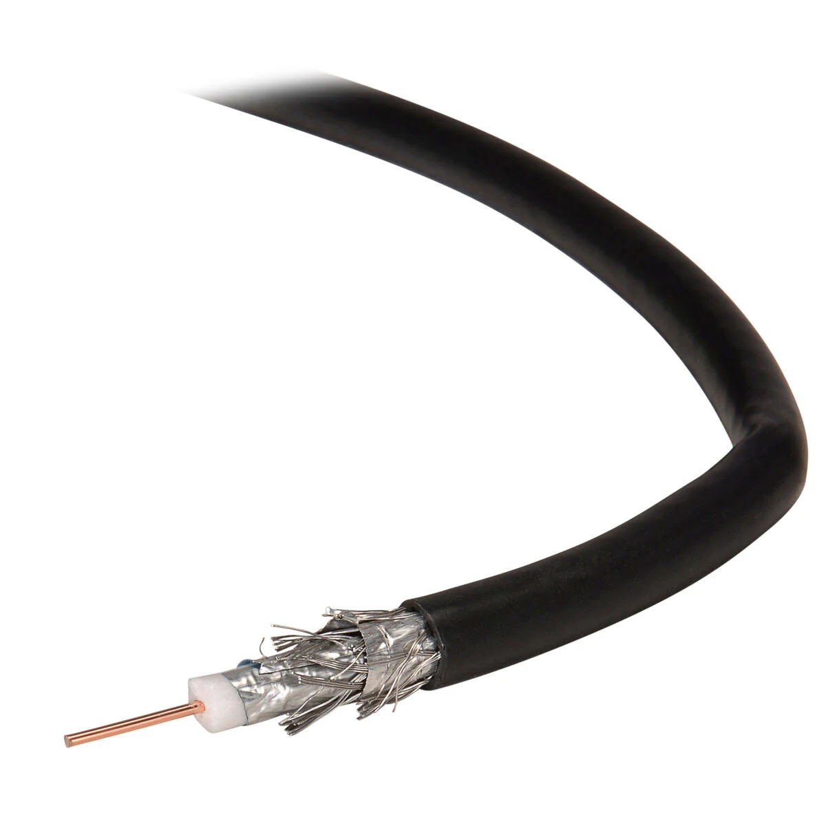 Belden 1189A RG-6/U Quad Shield Coaxial Cable 18 AWG Copper-Clad Conductor 75 Ohm 1000 ft. USA
