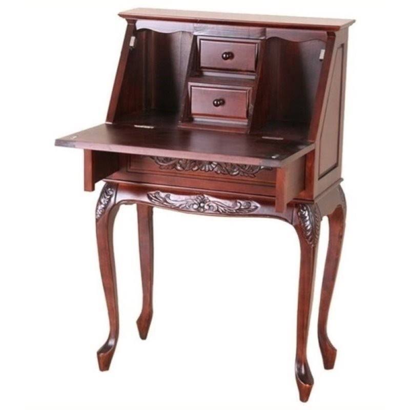 Bowery Hill Small Secretary Desk in Dual Walnut