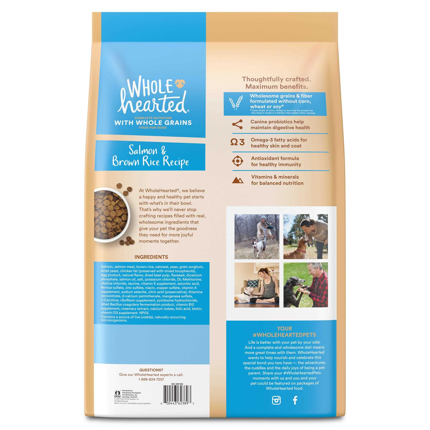 WholeHearted Whole Grains Salmon Recipe Dry Dog Food - Pet Supplies online store
