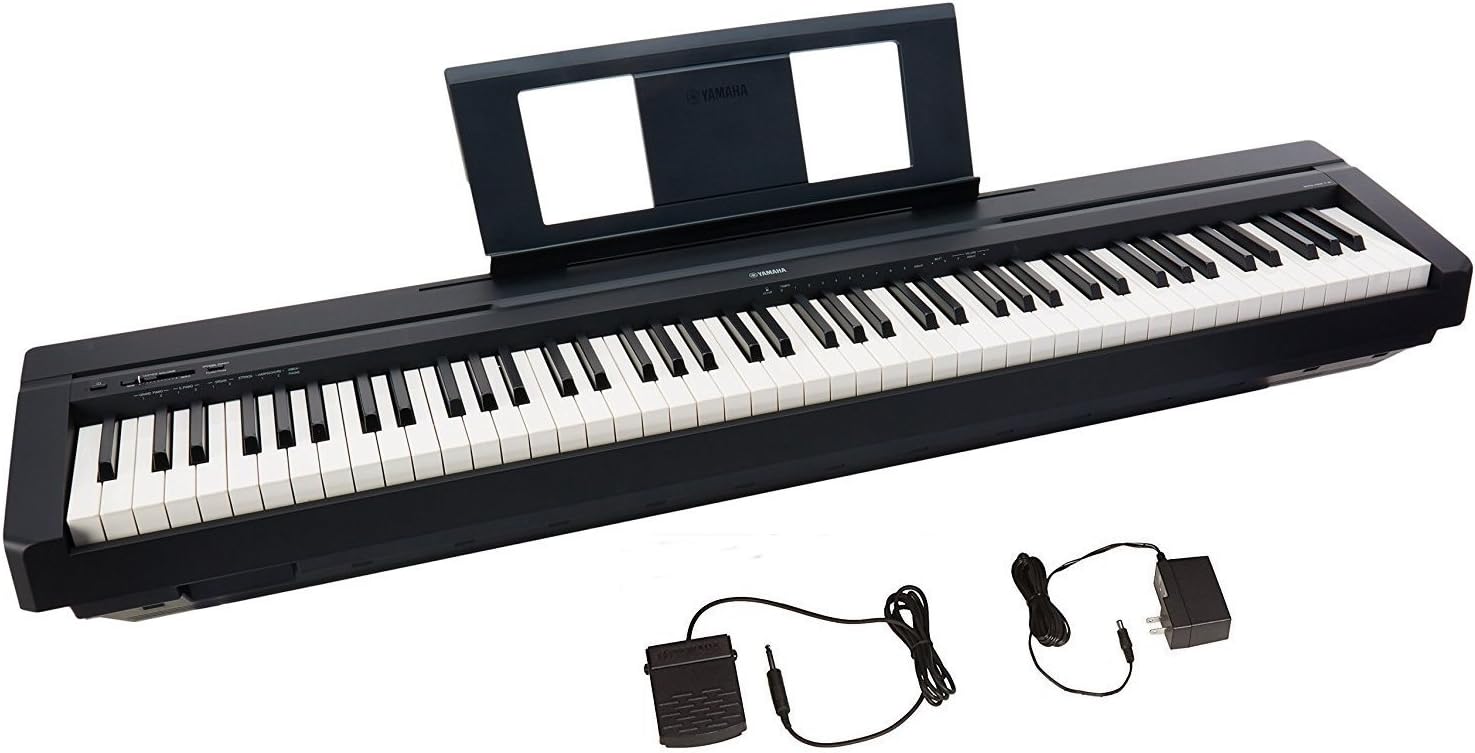 Yamaha P45 88-Key Weighted Action Digital Piano + Sustain Pedal and Power Supply (Renewed)