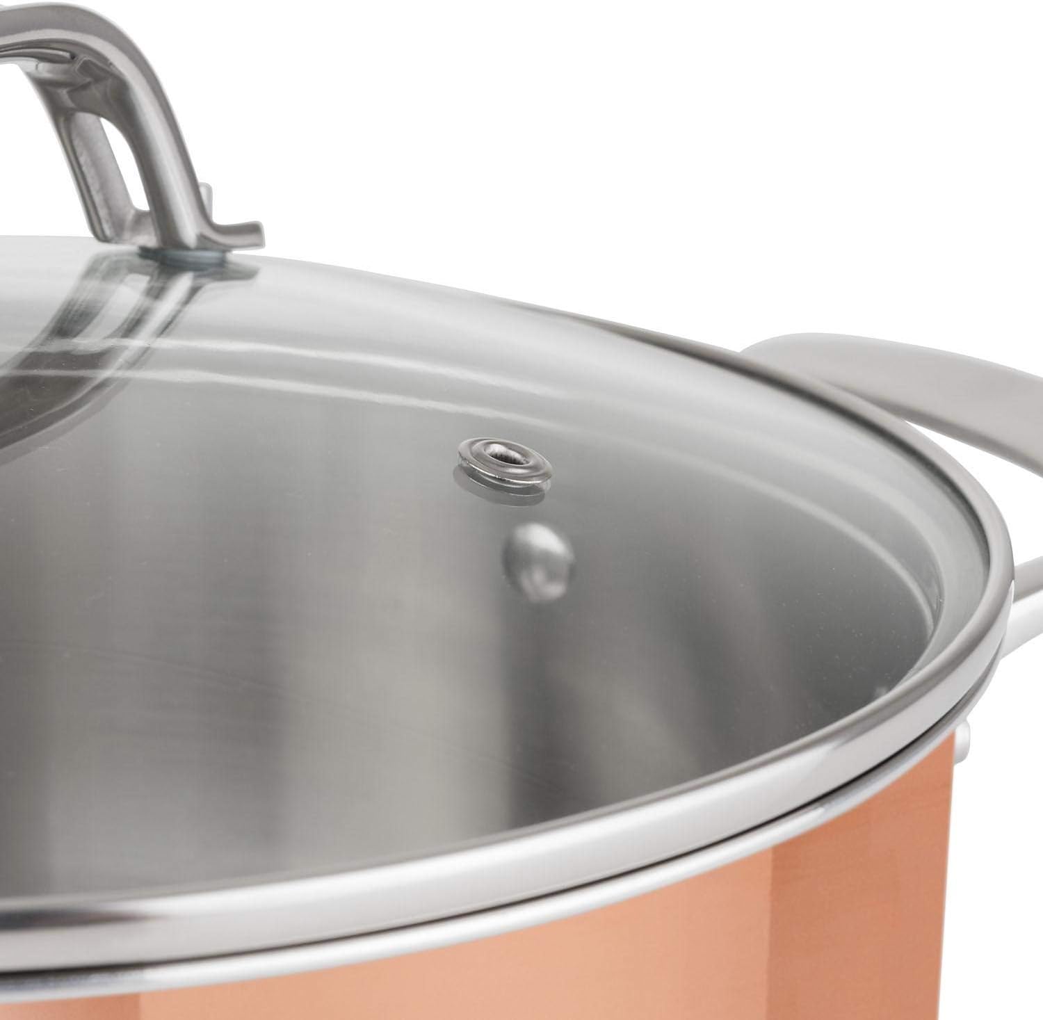 13-Piece Tri-Ply Copper Cookware Set by Viking