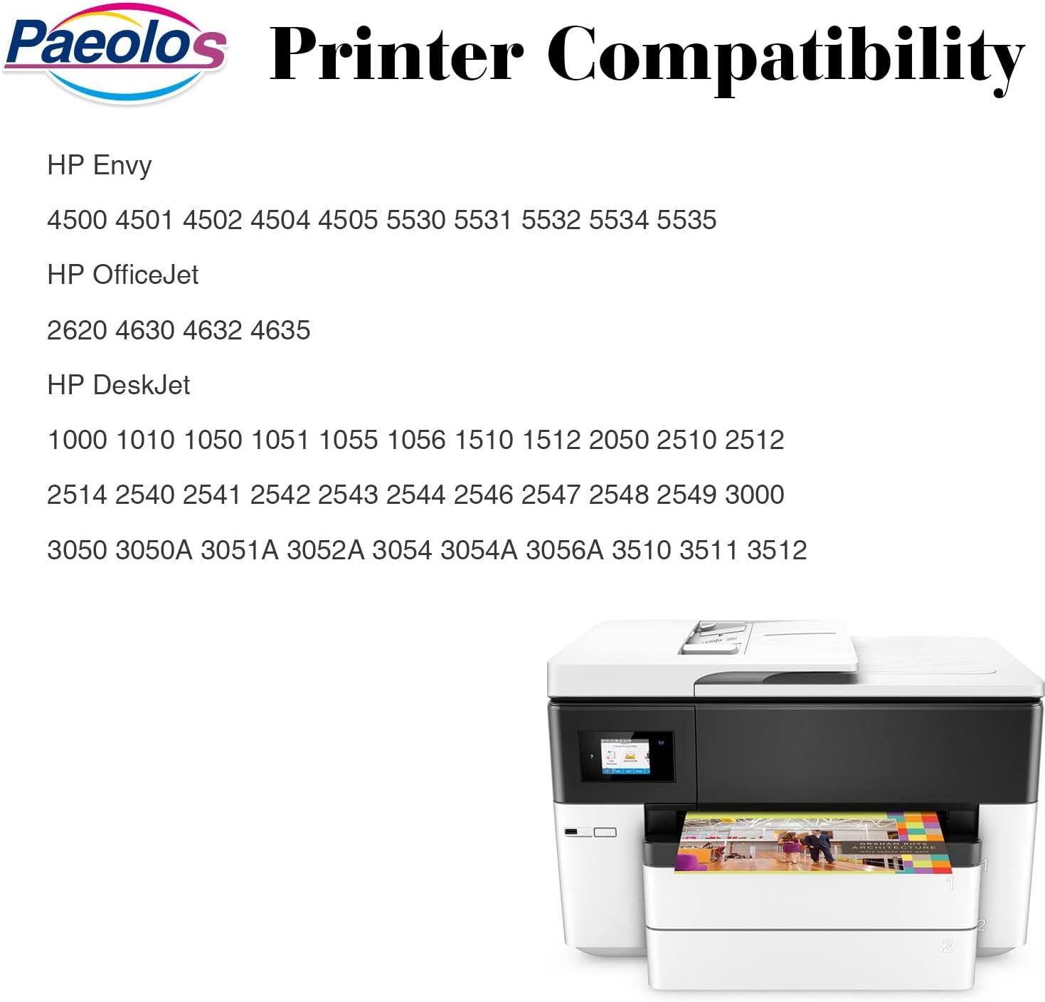 Remanufactured Ink Cartridges Replacements for HP 61 XL Work with Envy 4500 5530 OfficeJet 2620 4630 DeskJet 1000 1010 1050 1510 2050 2510 3000 3050 3510 Printer, 3 Packs by Paeolos Pack of 2