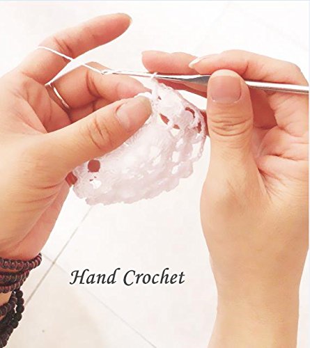 USTIDE 2pcs 100% Cotton Crochet Lace Rectangular Table Runner Ecru Dresser Scarf Doilies White 11 Inch X23 Inch