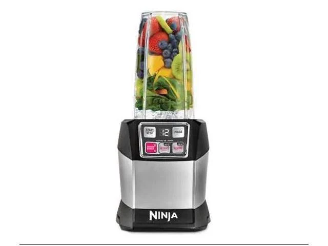 Nutri Ninja Auto-iQ Pro Complete BL487T Blender Includes Smooth Boost Technology 1100 Watt Motor Base - 24oz and 32oz Tritan Nin