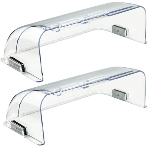 Heating & Air Vent Deflector for Vents, Sidewall, Ceiling, Floor Registers - Adjust Between 9”-14”, Magnetic Vent Covers for Air Conditioning, Heat, AC, Floor, Under Furniture (2 Pack Clear)