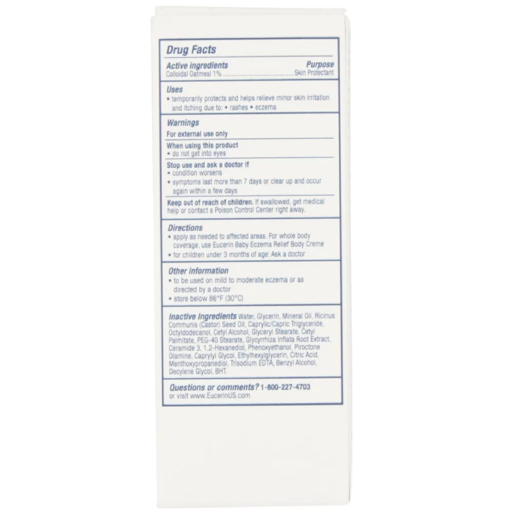 Eucerin Baby Eczema Relief Instant Therapy 2 oz (Pack of 4)