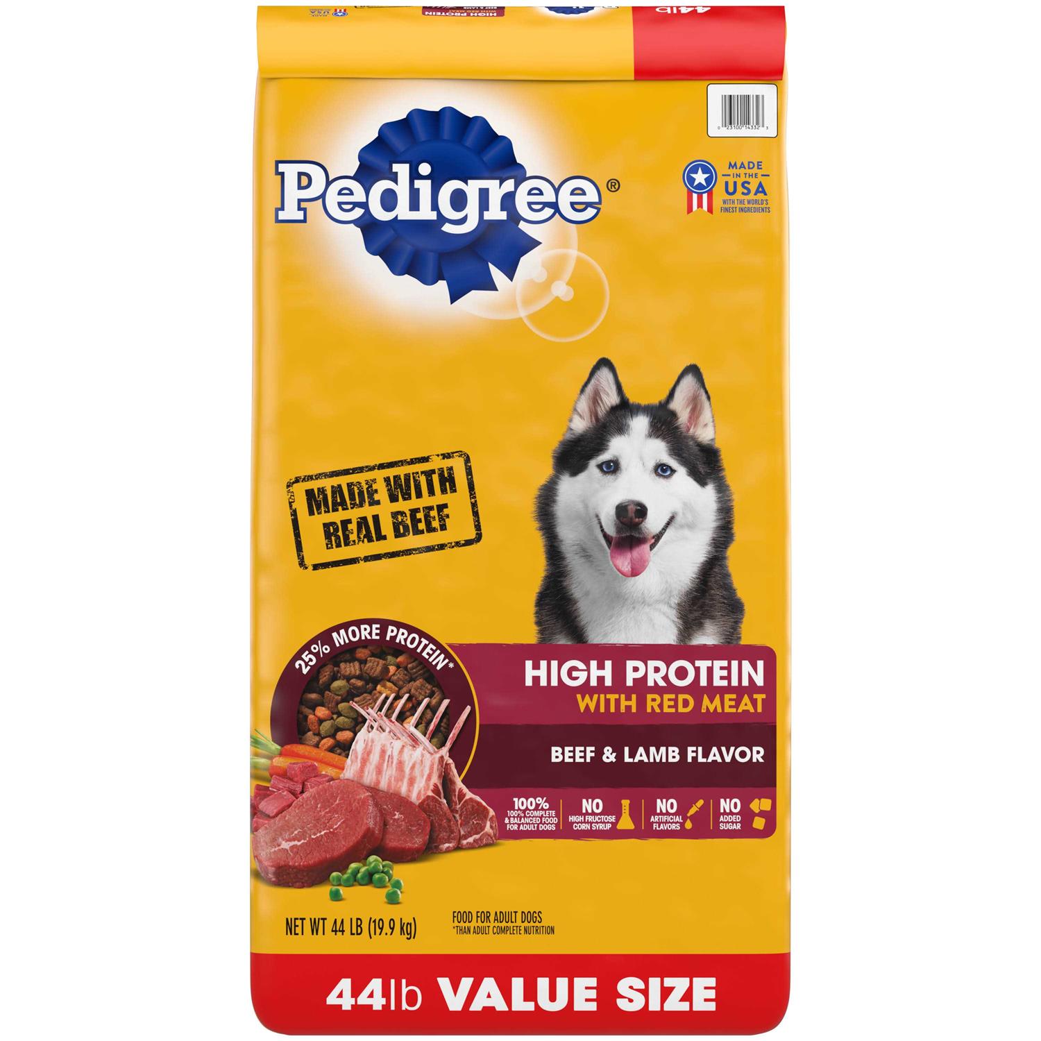 Pedigree High Protein Adult Dry Dog Food Beef and Lamb - Pet Supplies online store