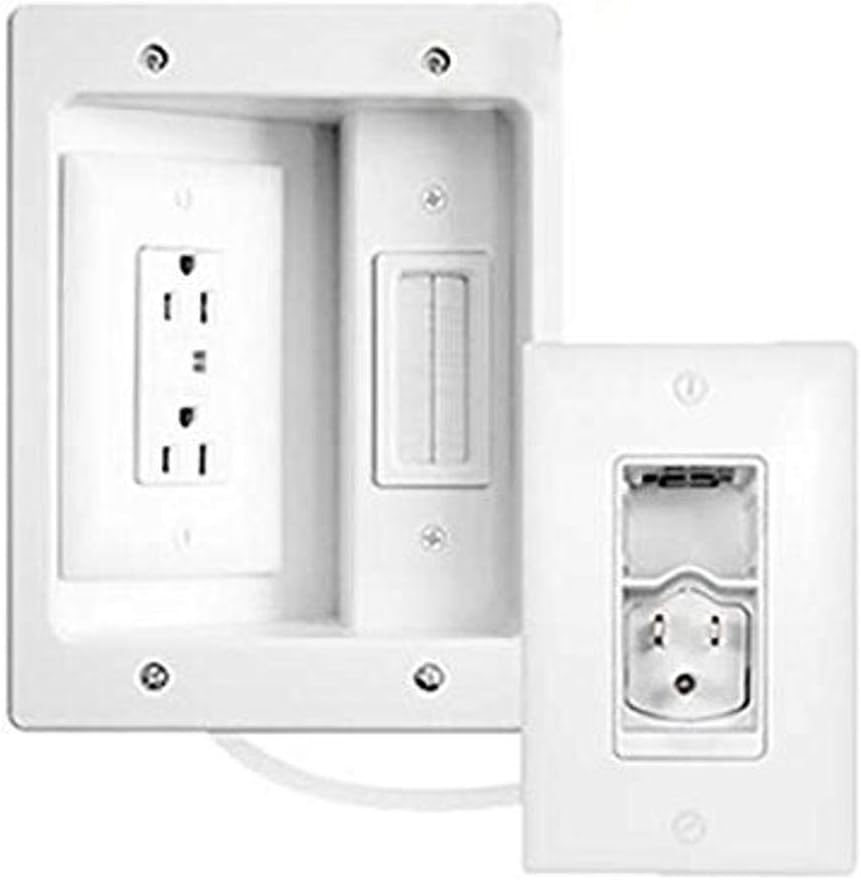Legrand, Home Office & Theater, in Wall TV Power Kit, White, CPT306WV1 Pack of 2