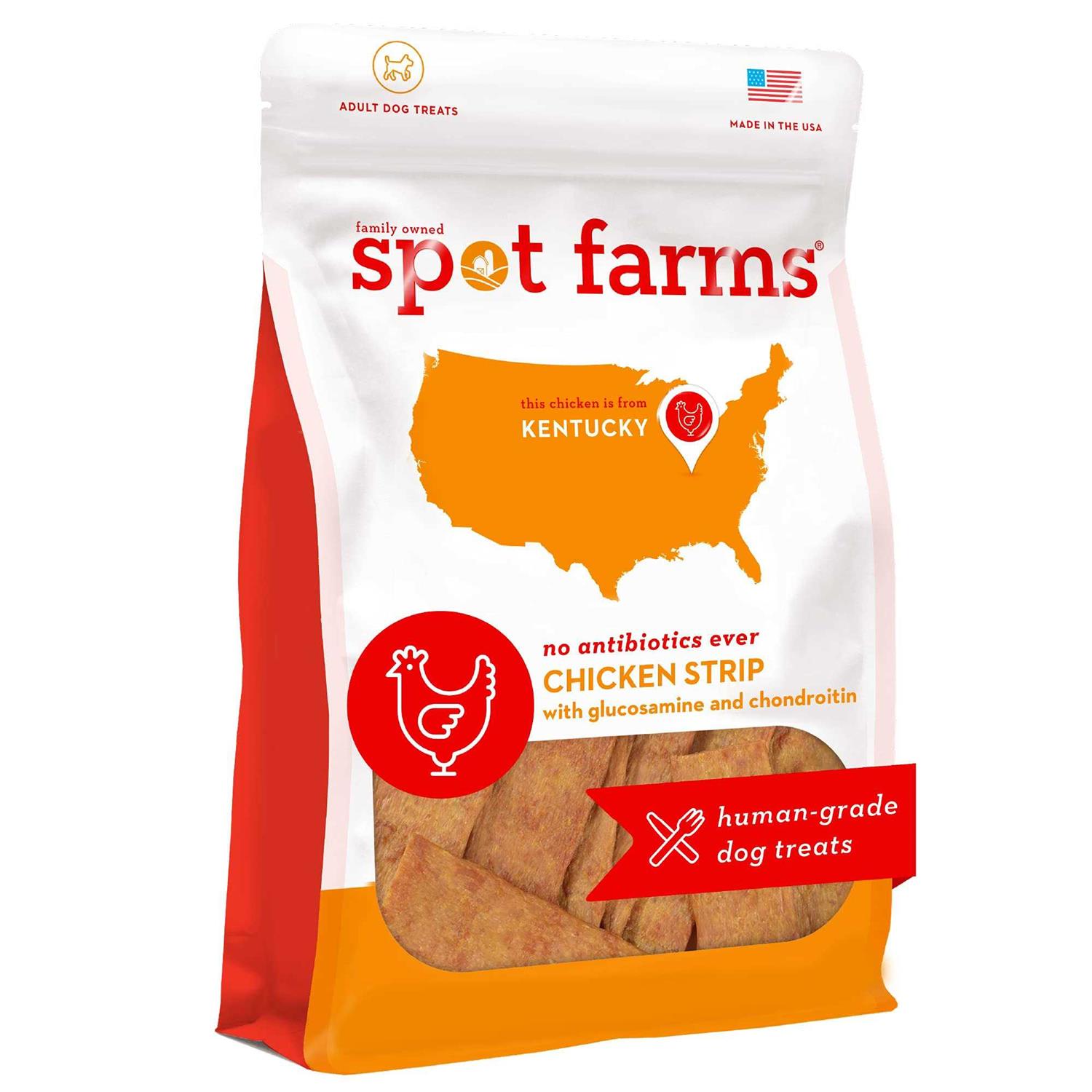 Spot Farms Chicken Strips with Glucosamine Dog Treats - Pet Supplies online store