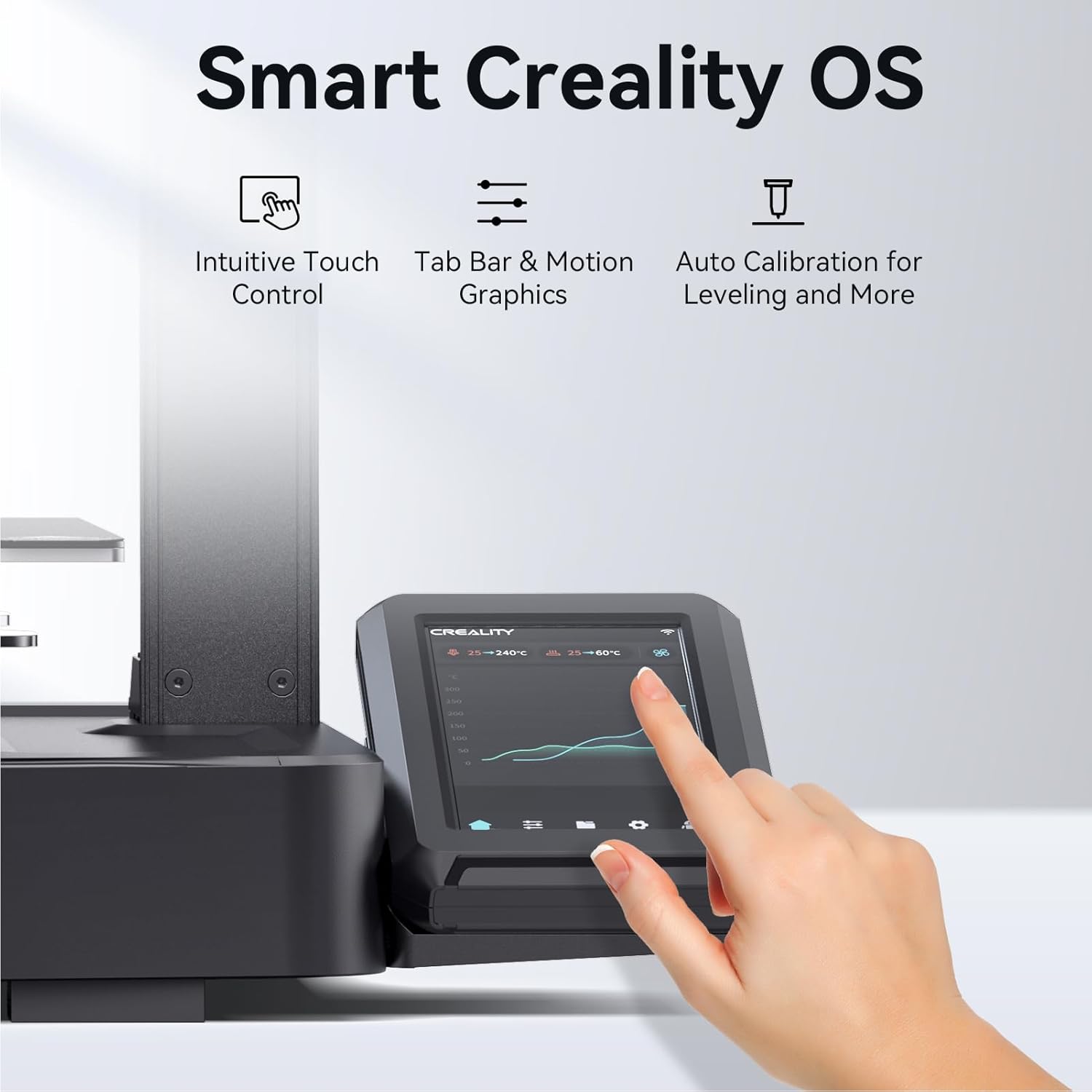 Official Creality Ender 3 V3 KE 3D Printer 500mm/s High Speed Printing Smart Remote Control Auto Calibration 300℃ Printing Temp Ultra-Smooth Motion Linear Rail 220x220x240mm