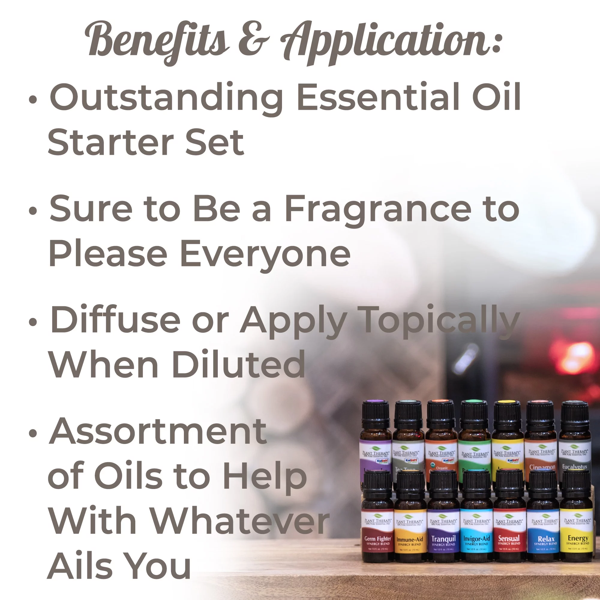 Plant Therapy Essential Oils 7 & 7 Set - 7 Single Oils & 7 Blends 10 mL (1/3 oz)