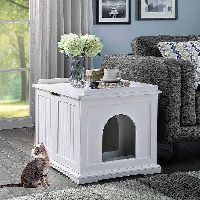 Unipaws Cat Washroom Bench Litter Box Cover - Pet Supplies online store
