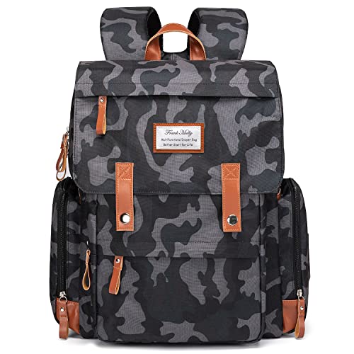 Frank Mully Diaper Bag Backpack Large Multifunction Travel Baby Bag for Mom Dad Pink1