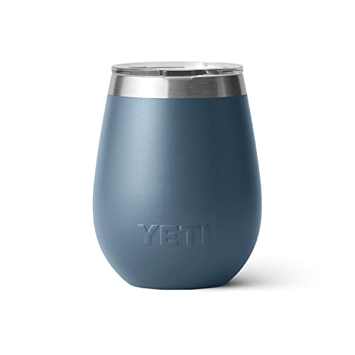 YETI Rambler 10 oz Wine Tumbler, Vacuum Insulated, Stainless Steel with MagSlider Lid, Navy