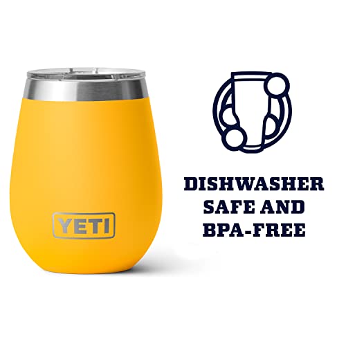 YETI Rambler 10 oz Wine Tumbler, Vacuum Insulated, Stainless Steel with MagSlider Lid, Navy