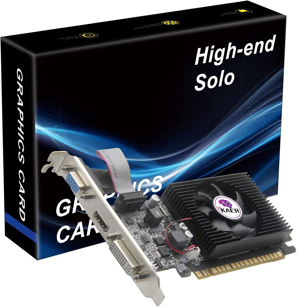 KAER AMD Radeon RX 550 Computer Graphics Card 4GB, GDDR5, 128 Bit, DirectX 12, PCI Express 3.0, DP HDMI DVI-D, Desktop Gaming Video Card, Computer GPU