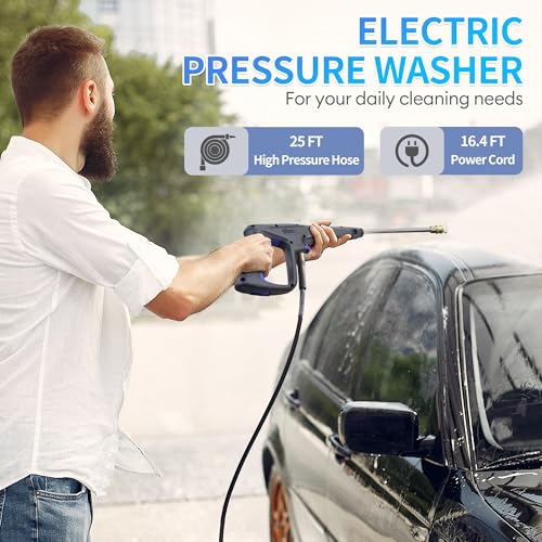 Electric Pressure Washer 4800PSI-Max 3.2GPM Power Washer Wash Machine Electric Powered with Foam Cannon for Car, Floor, Garage,Blue.