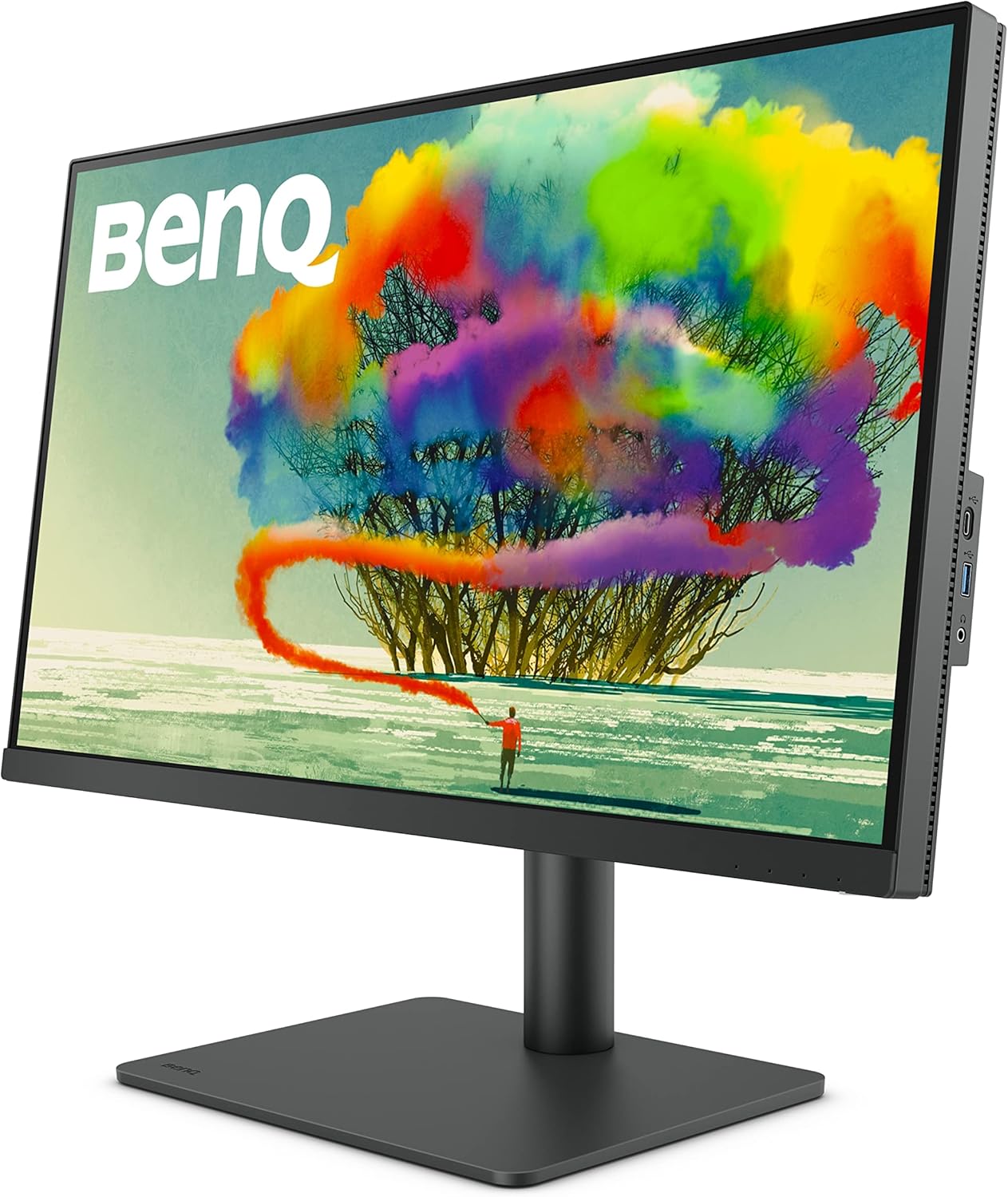 BenQ PD2700U 27 inch 4K Monitor for Designers 3840x2160 UHD IPS panel with AQCOLOR 100% Rec.709, sRGB; Factory-calibrated; DualView, Eye-care, Anti-Glare, Gray