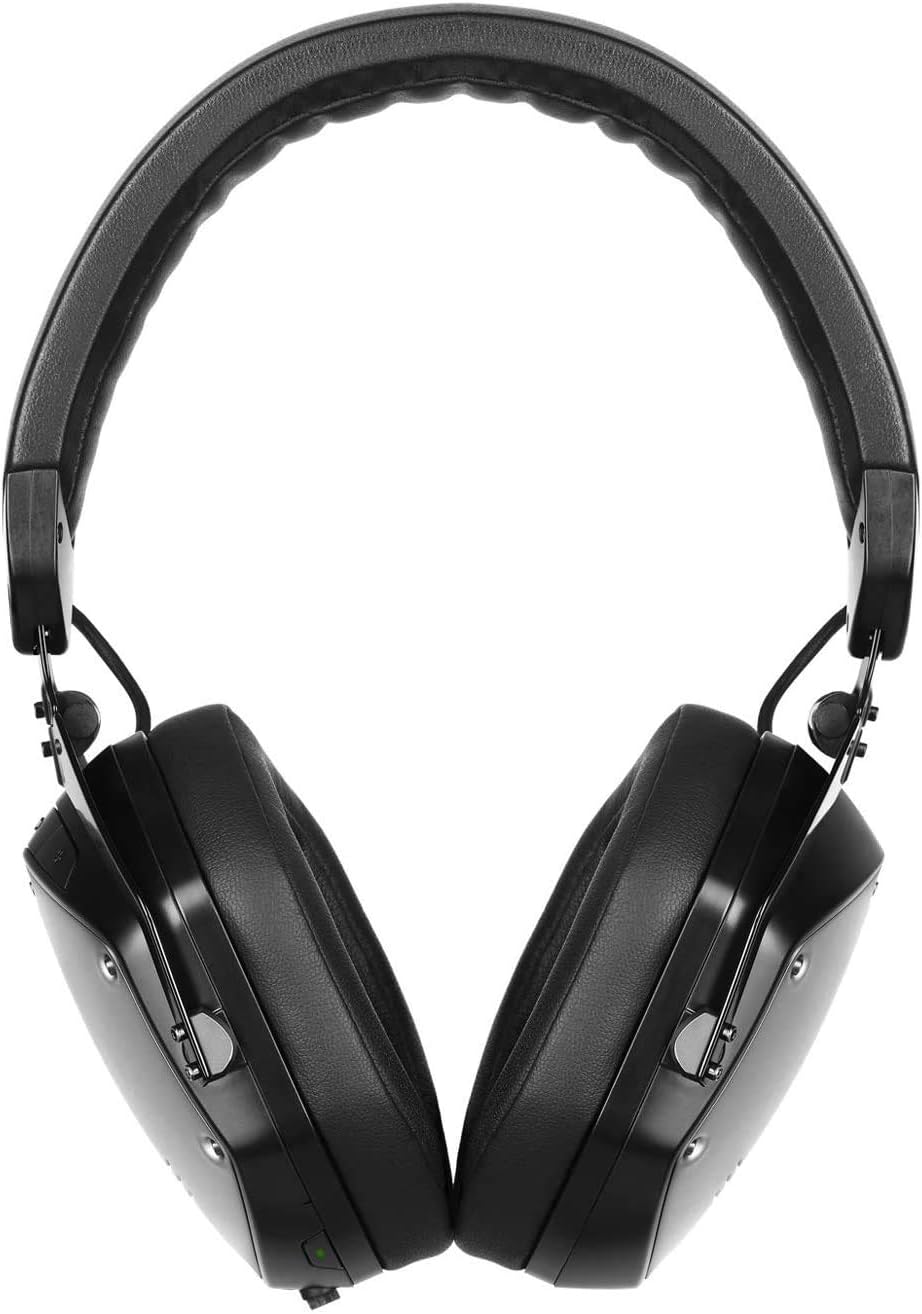 V-MODA M-200 ANC Noise Cancelling Wireless Bluetooth Over-Ear Headphones with Mic for Phone-Call, Matte Black