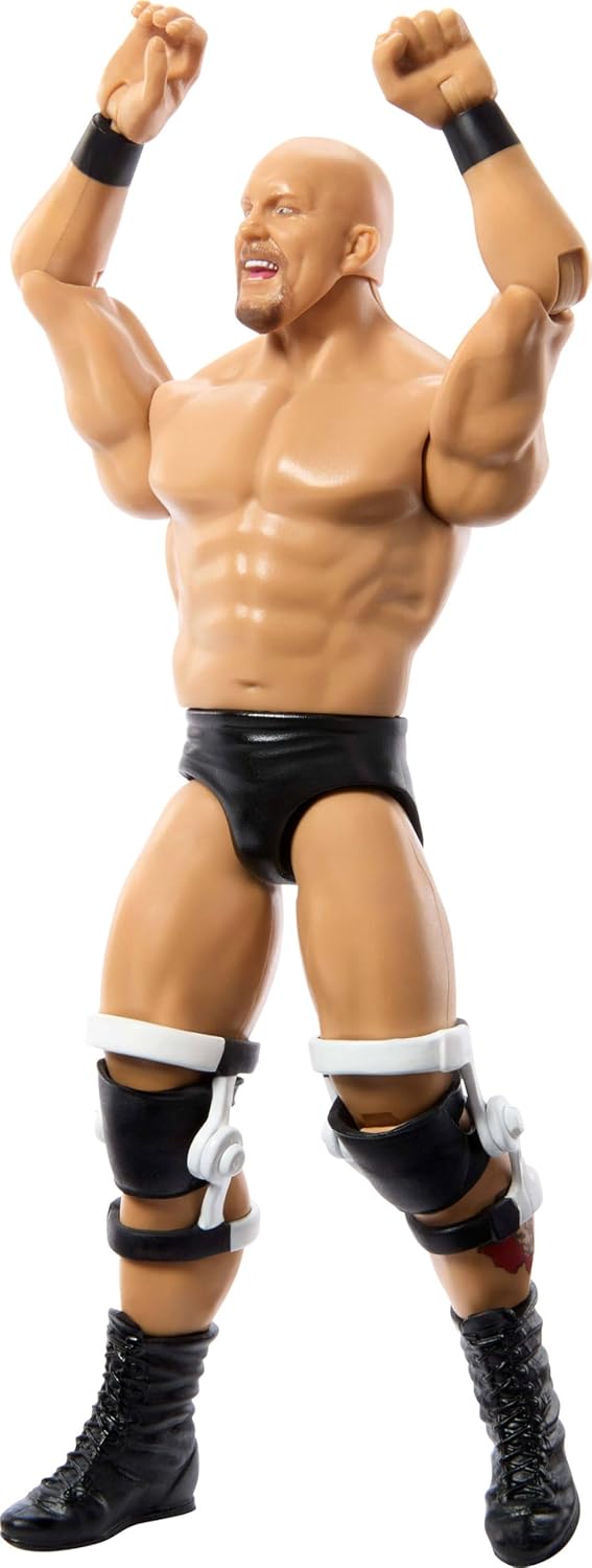 Mattel WWE Action Figure, 6-inch Collectible Stone Cold Steve Austin with 10 Articulation Points & Life-Like Look