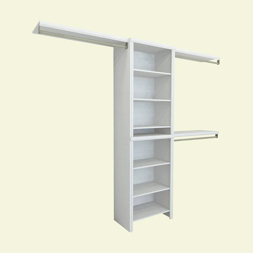 ClosetMaid Impressions Basic 60 in. W - 120 in. W White Wood Closet System