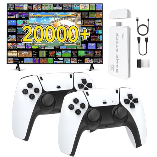 Retro Gaming Console with 20000+ Classic Games - Dual Controllers, Plug & Play, 2 Players, HDMI Output, Family Entertainment System
