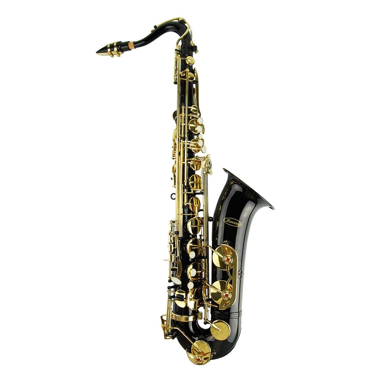 Merano B Flat Black Tenor Saxophone with Case