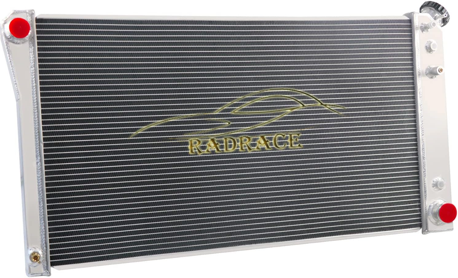 RadRace 4 Row Aluminum Radiator for 1991 1992 1993 Chevy Caprice Buick Roadmaster 91 92 93 Radiators 5.0L 5.7L V8 GAS