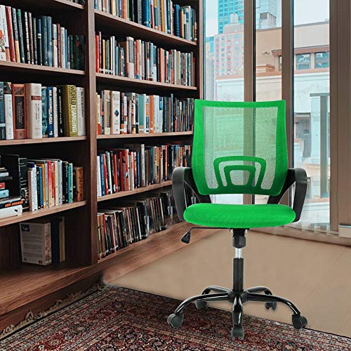 Office Chair Desk Chair Ergonomic Office Chair Computer Chair Home Office Chair Executive Office Chair mesh Chair Lumbar Support on 5 Swivel Caster Wheels Rolling Stool Adjustable,Black