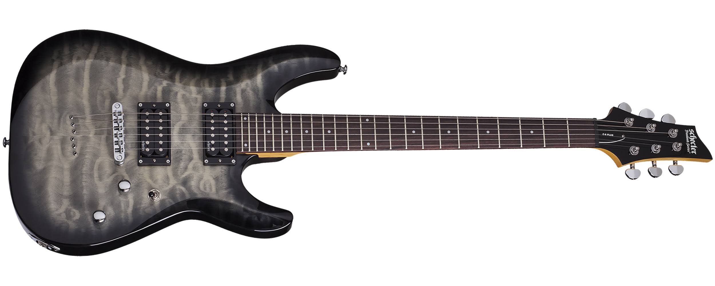 Schecter C-6 Plus Electric Guitar - Charcoal Burst