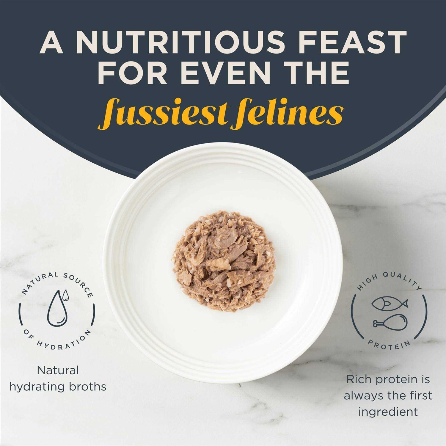Reveal Natural Wet Cat Food Tuna Fillet with Sea Bream in Broth - Pet Supplies online store
