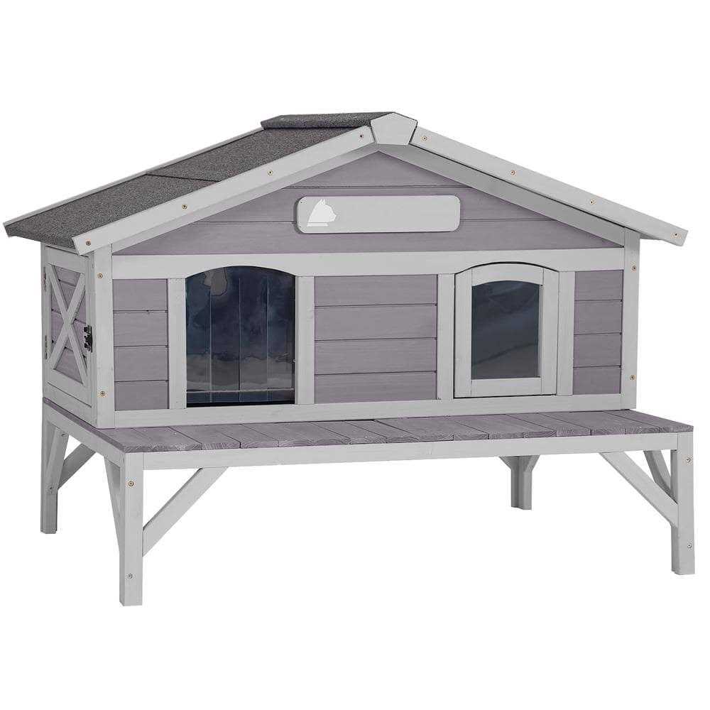 Aivituvin AIR92 Premium Wooden Cat House for Feral Cats - Pet Supplies online store