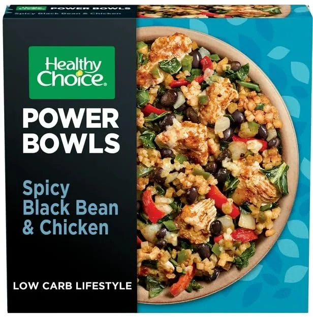 Healthy Choice Power Bowls Spicy Black Beans Chicken & Riced Cauliflower Frozen Meal, 9.25 oz - Pack of 6