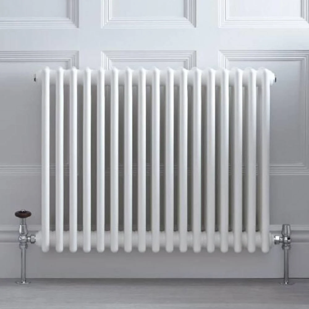 Traditional Tall Column RADIATOR, Cast Iron Style, 23.6x22 x 31x22 in White Finish NAHB0078