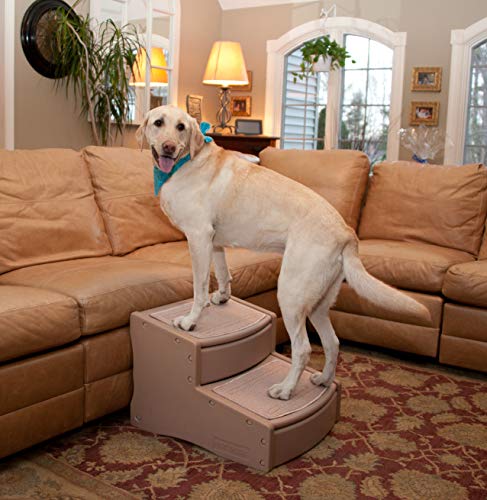 Pet Gear Easy Step II Extra Wide Pet Stairs, 2-step/for cats and dogs up to 200-pounds, Chocolate, (PG9720XLCH)