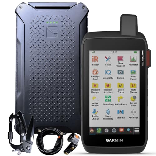 Garmin Montana 700i Rugged GPS Handheld with inReach and Dark Energy Poseidon Pro Indestructible Charger, Green Camo | Emergency SOS, 2-Way Message, Touchscreen, Topographic Mapping, Multi-GNSS