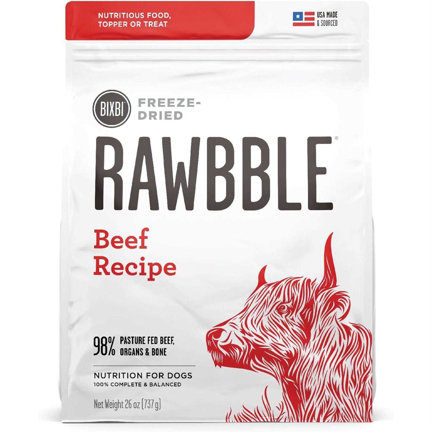 Bixbi Dog Food Rawbble Freeze Dried Beef - Pet Supplies online store