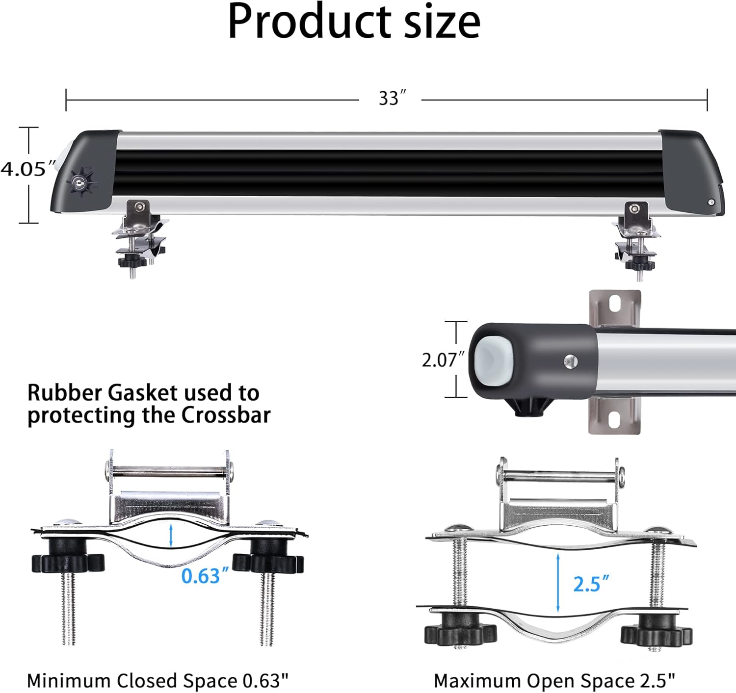 DRSPORTS Aluminum Universal Car Rack Carrier Ski roof Racks, Snowboard Racks, Ski Board Roof Carrier Fit Most Vehicles Equipped Crossbar (33)