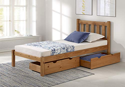 Alaterre Furniture, Set of 2, Wooden, Underbed Storage Drawers On Wheels, 37