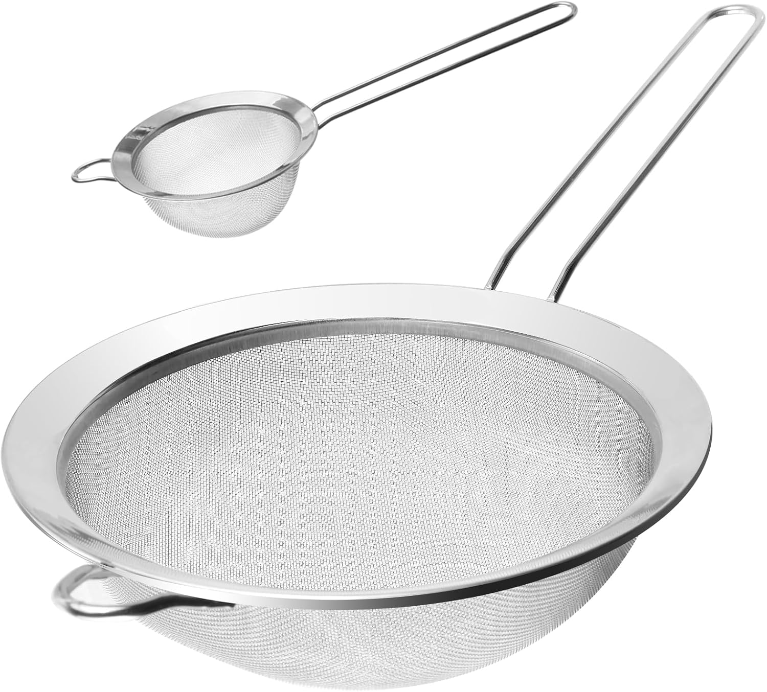 Food Strainer, Premium Stainless Steel Fine Mesh ScreenPremium Stainless Steel Fine Mesh Screen Colander Sieve Filter Sifter Riddle Griddle for Kitchen Rice Juice Quinoa Food Flour Baking