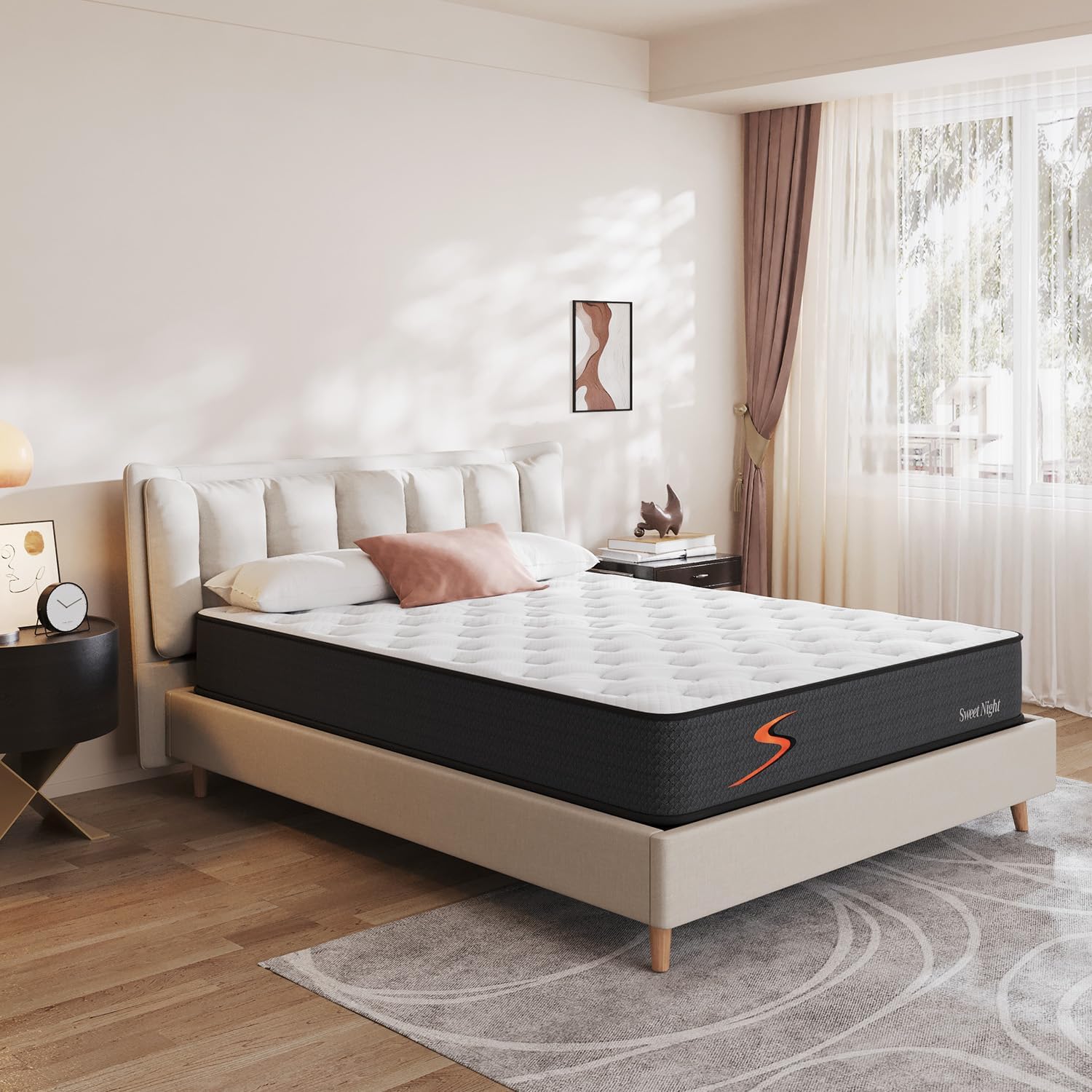 Sweetnight 10 inch Full Mattress in a Box - Gel Memory Foam Hybrid Mattress with Individually Pocketed Springs for Support & Comfort Sleep, Meidum Full Size Mattress